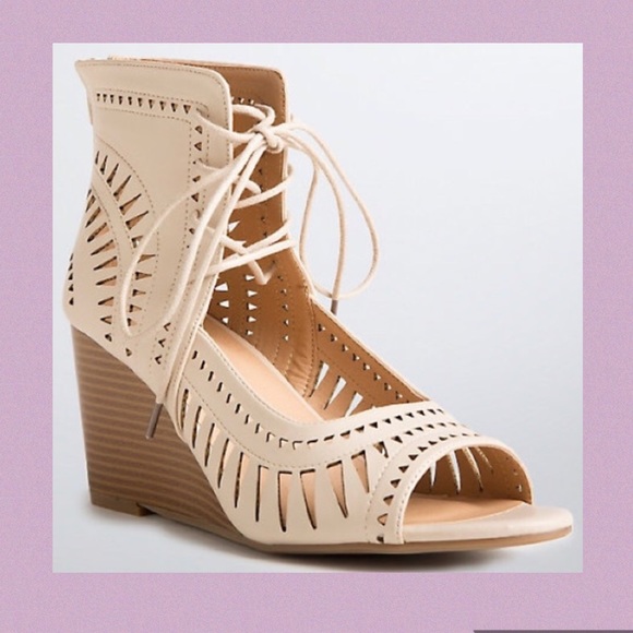 torrid Shoes - ❌SOLD❌Torrid NEW Geo Cutout Mini Wedges size 12